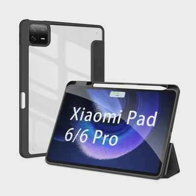 کاور دور سیلیکون چرمی تبلت Xiaomi Pad 6 TOBY Transparent Cover