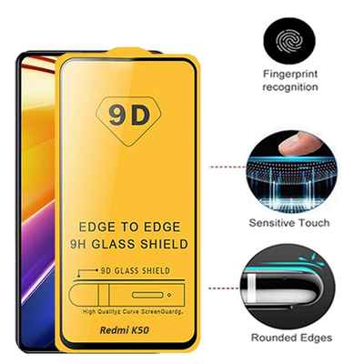 گلس صفحه نمایش شیائومی Redmi K50 Gaming 9D Golden Glass