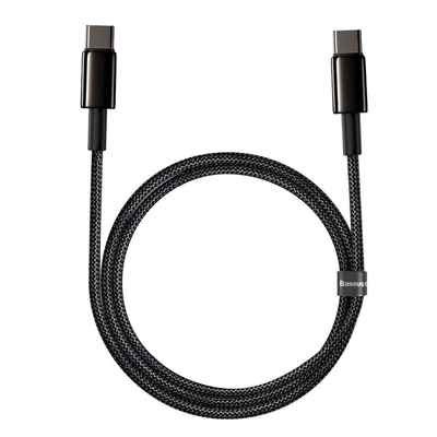 کابل فست شارژ 100 وات تایپ سی به تایپ سی 1 متر بیسوس Baseus Type C toType C fast charging cable 100 W 1 m CATWJ-01