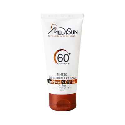 کرم ضد آفتاب SPF60 مدیسان مناسب پوست چرب و معمولی 50 میلی لیتر