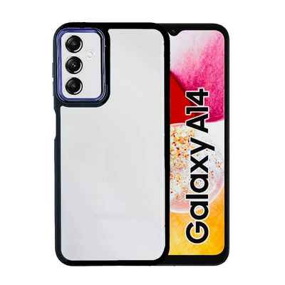 گارد دور سیلیکونی پشت شفاف برلیا Samsung Galaxy A14 Clear Metal Case