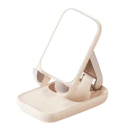 استند و پایه نگهدارنده رومیزی آینه دار بیسوس Baseus Seashell adjustable phone stand with mirror