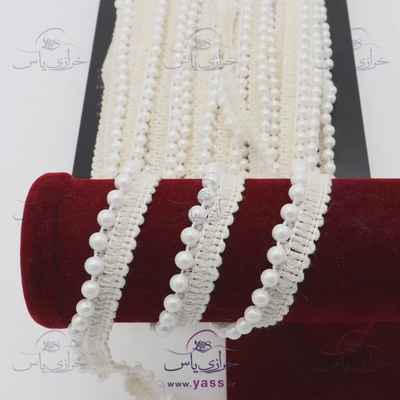 نوار مغزی مرواریدی سفید OFF WHITE