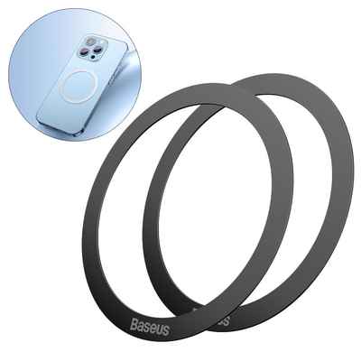 حلقه فلزی مگ سیف کننده موبایل و قاب موبایل بیسوس Baseus Halo magnetic ring 2 pcs PCCH000001