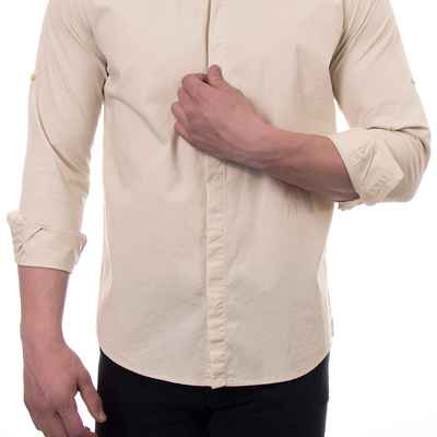 پیراهن مردانه Massimo Dutti کرم 333