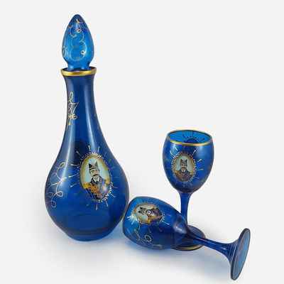 تنگ و جام عباسی پاشاباغچه بزرگ آبی Symphony Decanter