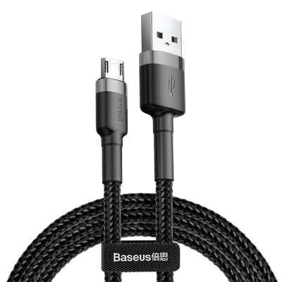 کابل شارژ و دیتا میکرو یو اس بی 1 متر بیسوس Baseus Cafule USB to micro USB 2.4A 1M CAMKLF-BG1