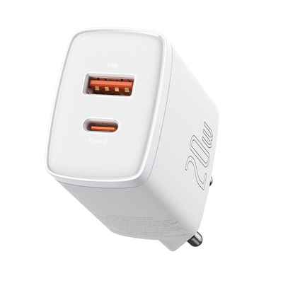 شارژر دیواری دو سر 20 وات بیسوس Baseus Compact fast charger 20W 3A CCXJ-B01